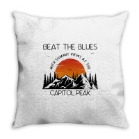 Capitol Peak Hiking And Mountain Climbing Trails Throw Pillow | Artistshot