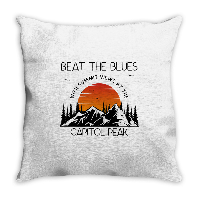 Capitol Peak Hiking And Mountain Climbing Trails Throw Pillow | Artistshot