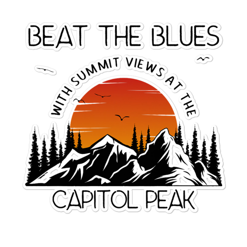 Capitol Peak Hiking And Mountain Climbing Trails Sticker | Artistshot