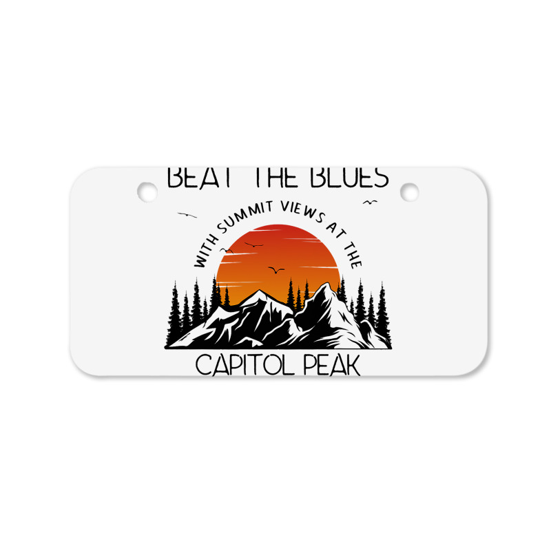 Capitol Peak Hiking And Mountain Climbing Trails Bicycle License Plate | Artistshot