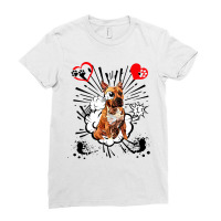 American Staffordshire Terrier Dog 3 Ladies Fitted T-shirt | Artistshot