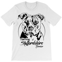 American Staffordshire Terrier Dog Breed Portrait  T-shirt | Artistshot