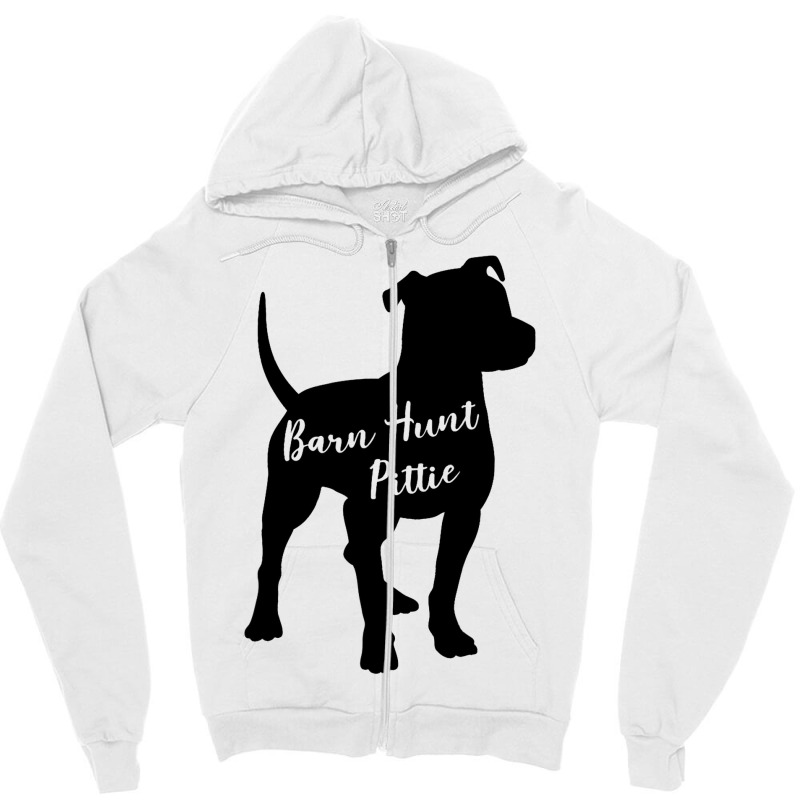 Barn Hunt Pittie Pitbull Dog Silhouette Nose Work Zipper Hoodie by RenaHetrick | Artistshot