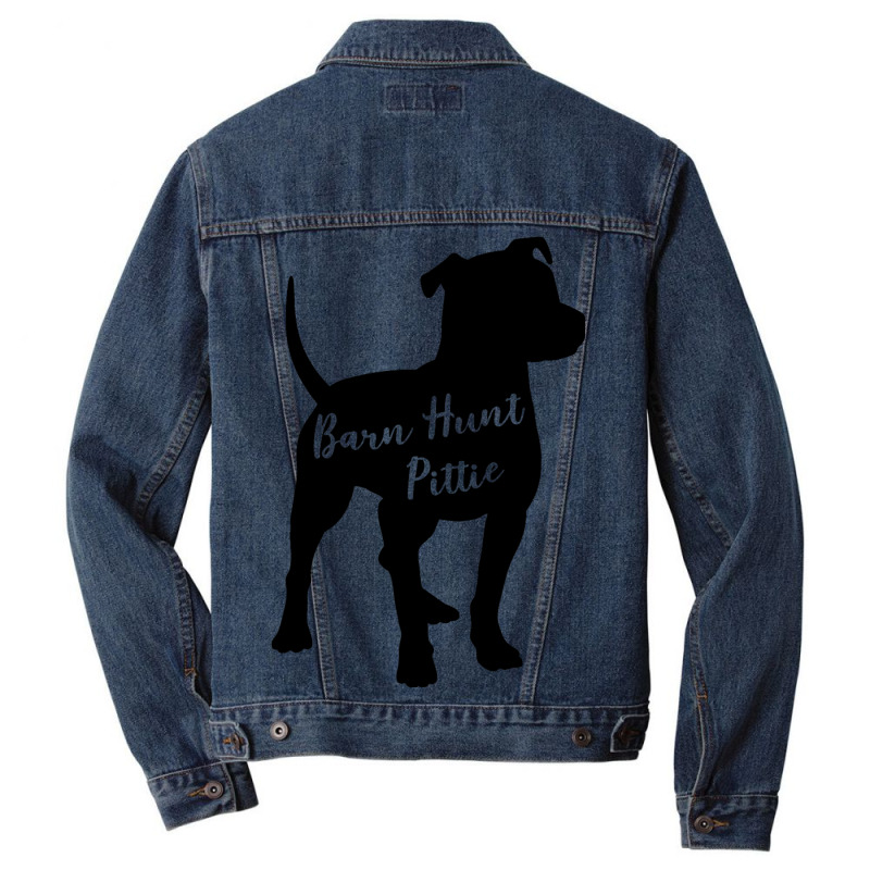 Barn Hunt Pittie Pitbull Dog Silhouette Nose Work Men Denim Jacket by RenaHetrick | Artistshot