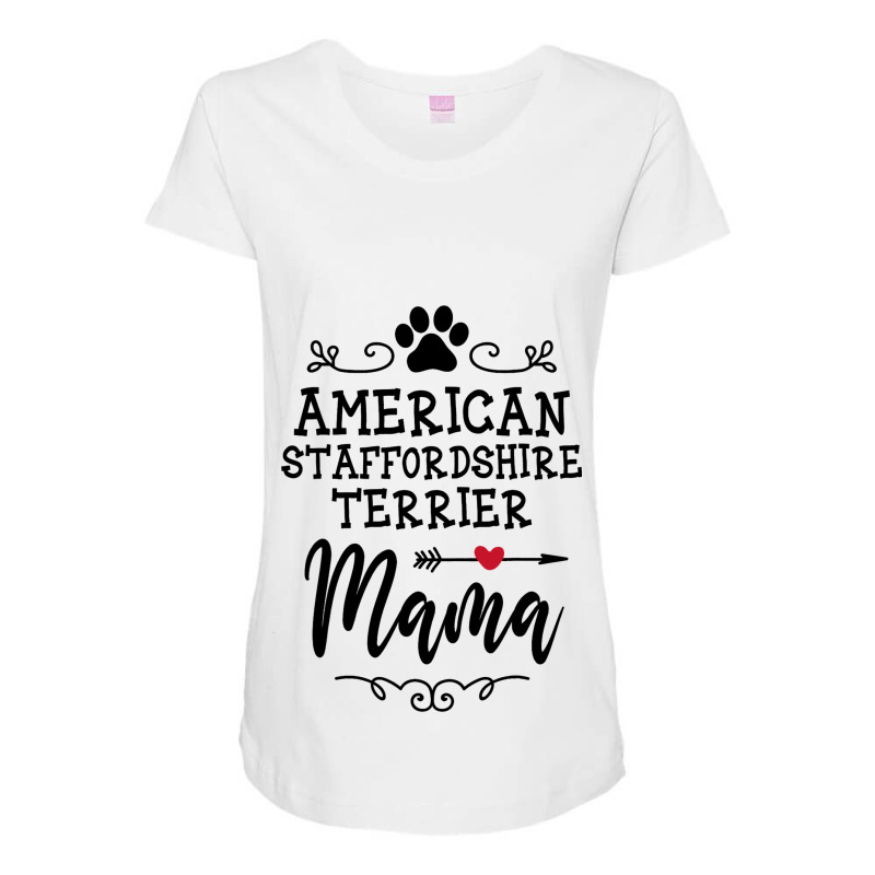 American Staffordshire Terrier Mama Dogs Love Dog  Maternity Scoop Neck T-shirt by JanayVanbure | Artistshot