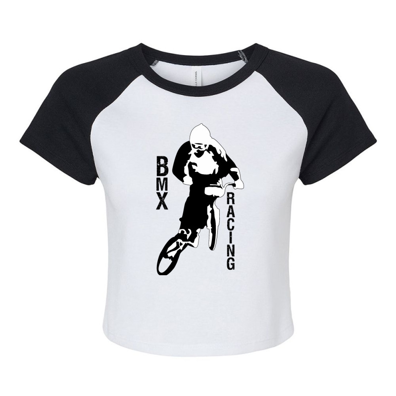 Bmx Racing Biking Bicycle Bmx Stunt Dirt Bike Raglan Crop Top by KochDestines | Artistshot