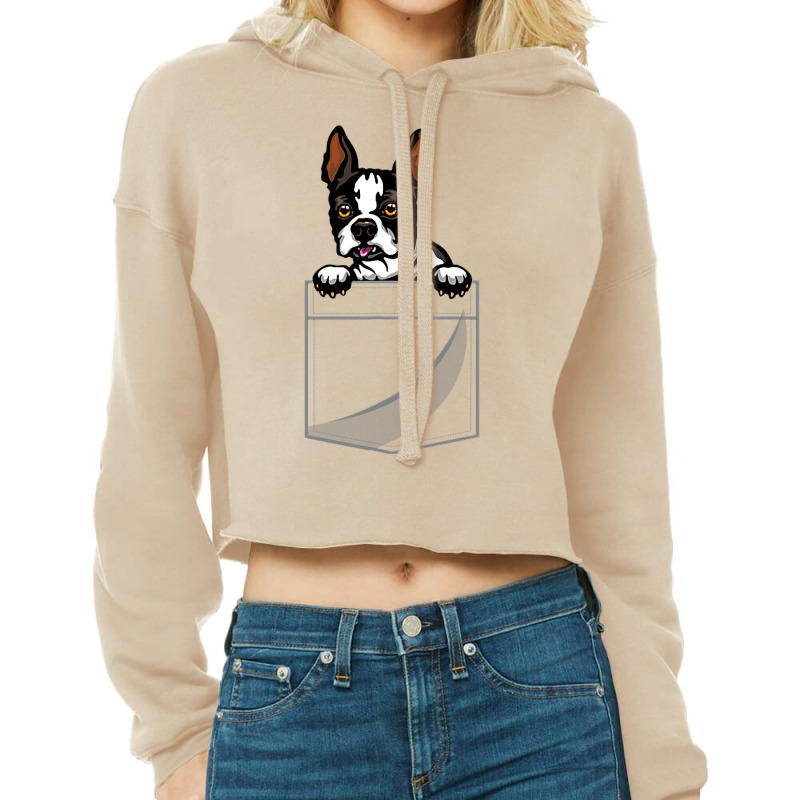 Boston Terrier In A Pocket Cropped Hoodie by KrishaAltamiran | Artistshot