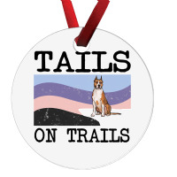 American Staffordshire Terrier Tails On Trails Fun Ornament | Artistshot