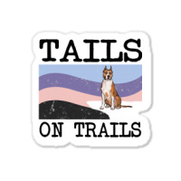 American Staffordshire Terrier Tails On Trails Fun Sticker | Artistshot