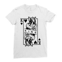 Boston Terrier King Of Hearts Cute Dog Playing Car Ladies Fitted T-shirt | Artistshot