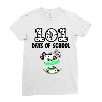 101 Days Of School Dalmatian Dog Lover Teacher Gif Ladies Fitted T-shirt | Artistshot