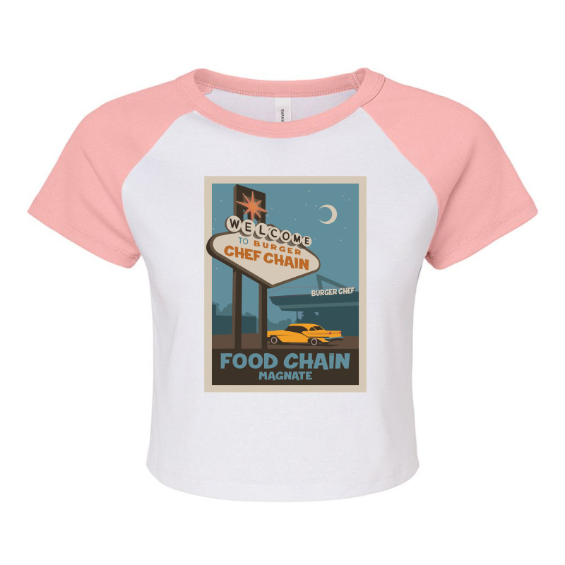 Food Chain Magnate Board Game Minimalist Travel Poster Style Gaming Ar Raglan Crop Top by cm-arts | Artistshot