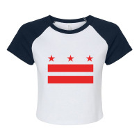 The District Of Columbia Flag (red)   Washington D.c. Pullover Hoodie Raglan Crop Top | Artistshot