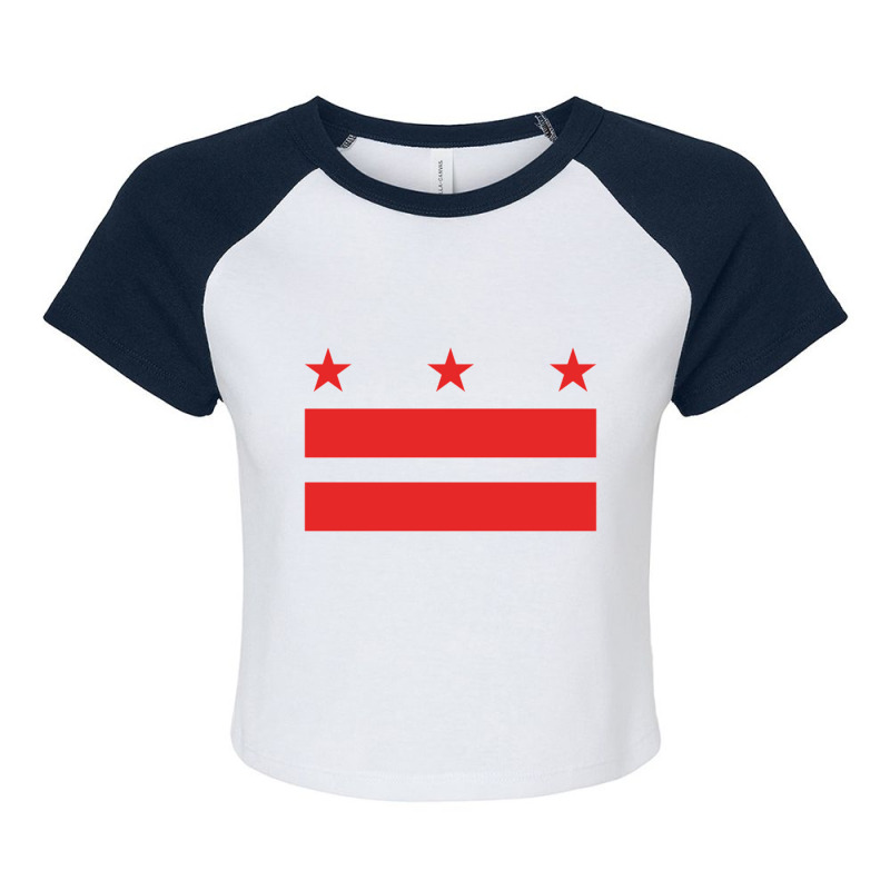 The District Of Columbia Flag (red)   Washington D.c. Pullover Hoodie Raglan Crop Top by Anitabostic | Artistshot