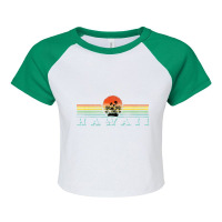 70er 80er Hawaiian Island Palm Beach  Great Hawaii Raglan Crop Top | Artistshot