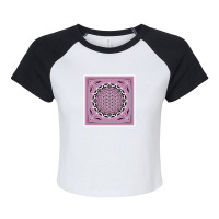 Flower Of Life Sacred Geometry Metatrons Cube Symbol Healing And Balan Raglan Crop Top | Artistshot