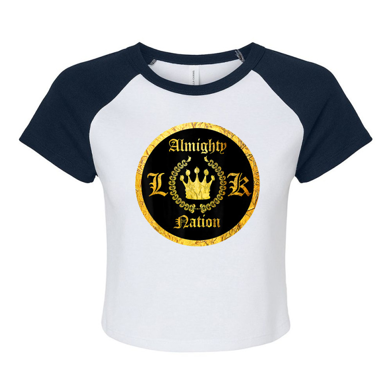 Almighty Lk Nation Latin Kings T Shirt Raglan Crop Top by cm-arts | Artistshot