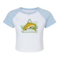 Trout Fishing Magnet   Steelhead Rainbow   Dad Birthday Gift T Shirt Raglan Crop Top | Artistshot