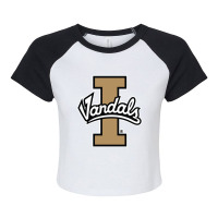 Vandals  Idaho Football Raglan Crop Top | Artistshot