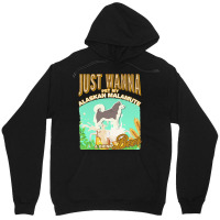 Alaskan Malamute T  Shirt Dog Owner, Just Wanna Pet My Alaskan Malamut Unisex Hoodie | Artistshot