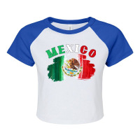 Mexico Mexican Flag Pride Eagle Red Green And White Raglan Crop Top | Artistshot