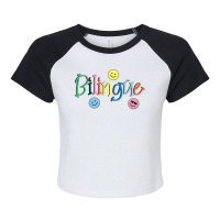 Bilingue Maestra Spanish Raglan Crop Top | Artistshot