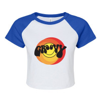 Groovy - Retro Shirt Raglan Crop Top | Artistshot