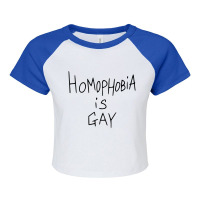 Homophobia Is Gay Raglan Crop Top | Artistshot