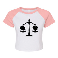 Heart & Mind Scales Of Justice Balance Law Tee Raglan Crop Top | Artistshot