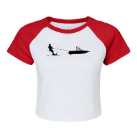 Water Ski  Water Skiing Gift For Water Skiers Raglan Crop Top | Artistshot