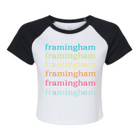 Framingham Massachusetts (ma) Cute And Colorful Text Raglan Crop Top | Artistshot