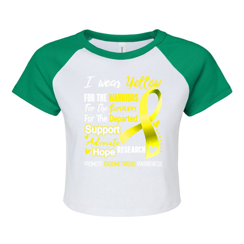 Endometriosis Awareness T  Shirt2180 Raglan Crop Top by cm-arts | Artistshot