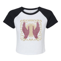 Easy Halloween Costume Palmistry Zodiac Sun Raglan Crop Top | Artistshot