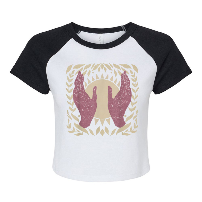 Easy Halloween Costume Palmistry Zodiac Sun Raglan Crop Top by Posh | Artistshot