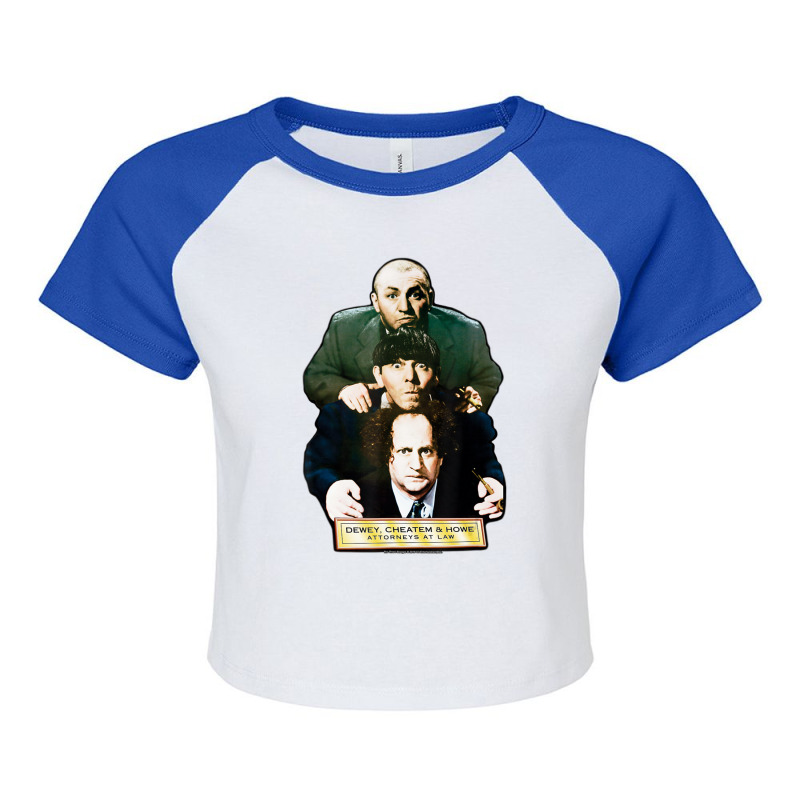 Tts- The Three Stooges Dewey, Cheatem & Howe Attorneys Raglan Crop Top by Kuwannin528 | Artistshot