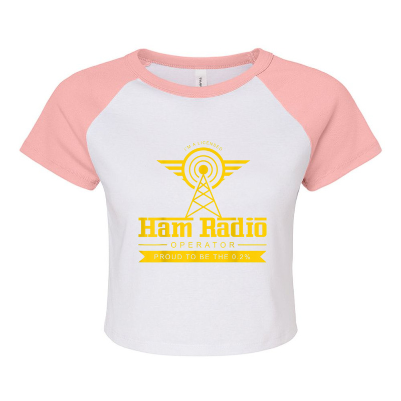 Ham Radio Operator Shirt  Cute Amateur Administrator Gift Raglan Crop Top by cm-arts | Artistshot