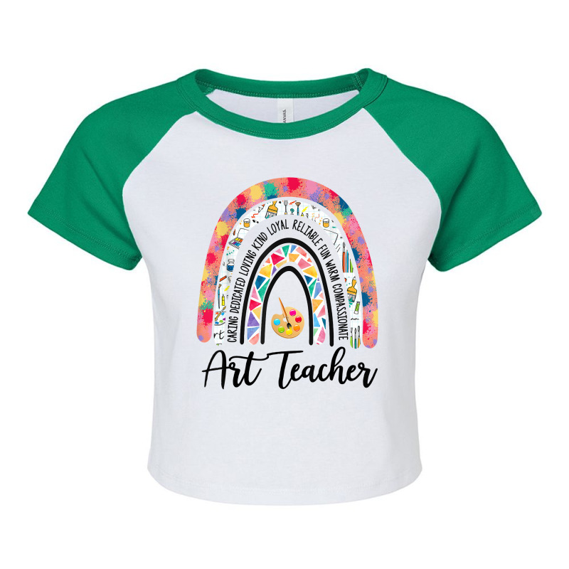 Art Teacher Rainbow Caring Dedicated Loving Vintage Raglan Crop Top by JaliyahMelton | Artistshot