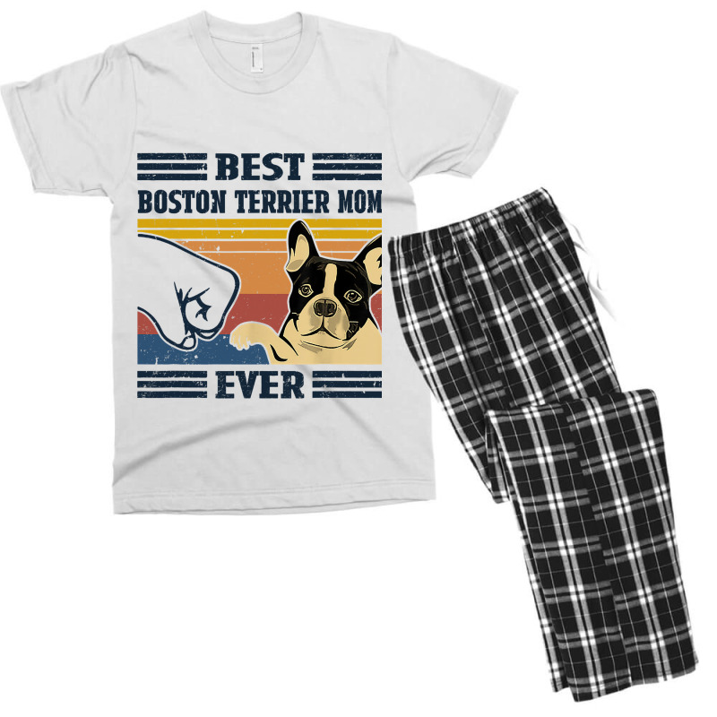 Best Boston Terrier Dog Mom Ever Bump Fit Funny Do Men's T-shirt Pajama Set by KhalifSpina | Artistshot