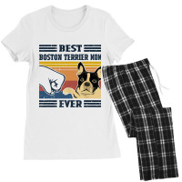 Best Boston Terrier Dog Mom Ever Bump Fit Funny Do Women's Pajamas Set | Artistshot