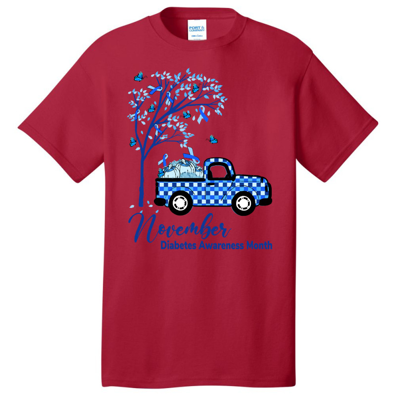 Diabetes Awareness Blue November Month 80 Diabetic Disease Basic T-shirt by stress | Artistshot