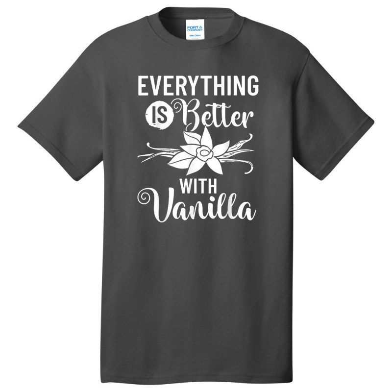 Vanilla Beans Extract Bourbon Ice Cream Paste Powder Basic T-shirt by BealArt | Artistshot