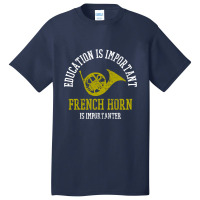 Vintage French Horn Player Instrument Music Teacher T Shirt Basic T-shirt | Artistshot