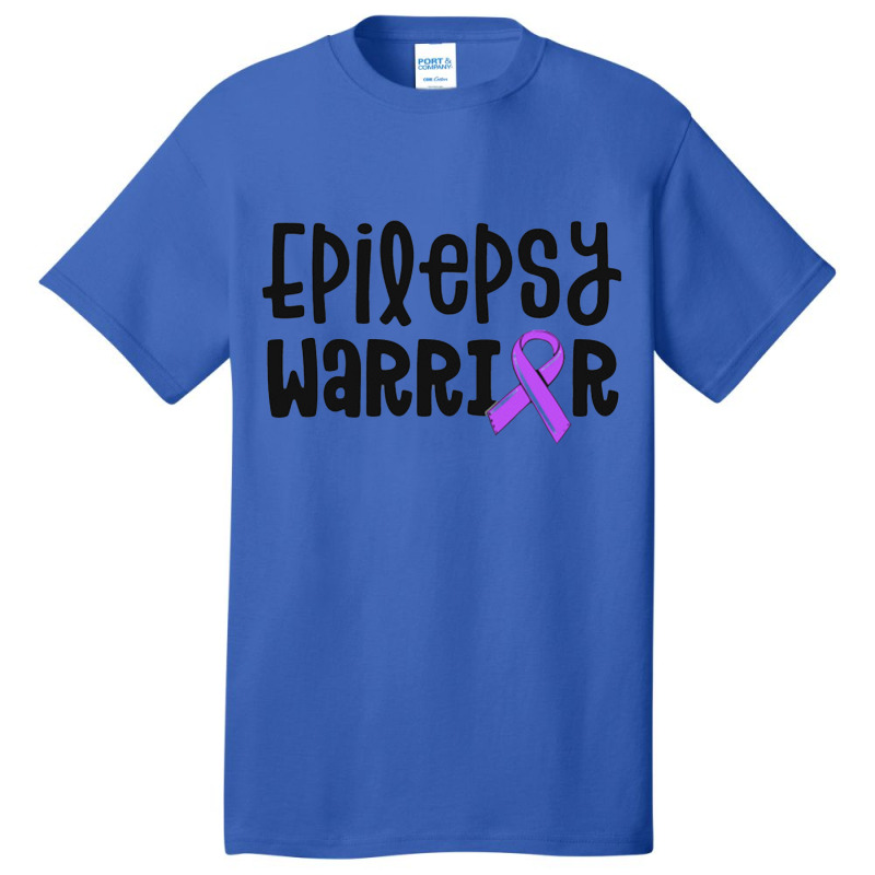 Epilepsy Warrior Shirt Kids Purple Ribbon Awareness Women Basic T-shirt | Artistshot