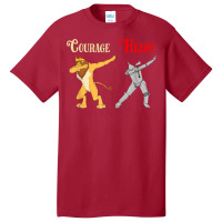 Cowardly Lion Courage Tin Man Heart Shirt Wizard Of Oz Tee Basic T-shirt | Artistshot