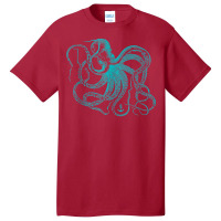 Vintage Octopus Cool Retro Marine Biologist Ocean Sea Life Tank Top Basic T-shirt | Artistshot