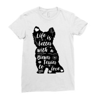 Biewer Terrier Shirt Design For Biewer Terrier Dog Ladies Fitted T-shirt | Artistshot