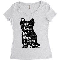 Biewer Terrier Shirt Design For Biewer Terrier Dog Women's Triblend Scoop T-shirt | Artistshot