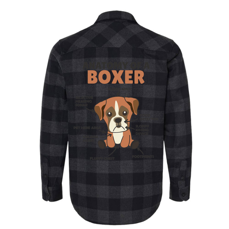 Anatomy Of A Boxer Cute Dogs Funny Dog Boxer 2 Flannel Shirt | Artistshot