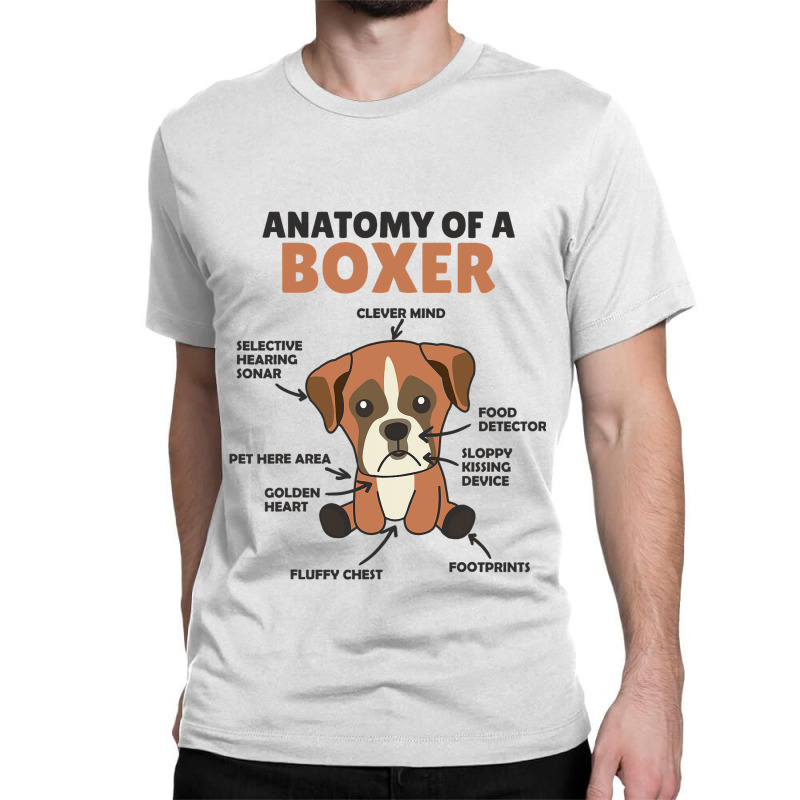 Anatomy Of A Boxer Cute Dogs Funny Dog Boxer 2 Classic T-shirt | Artistshot