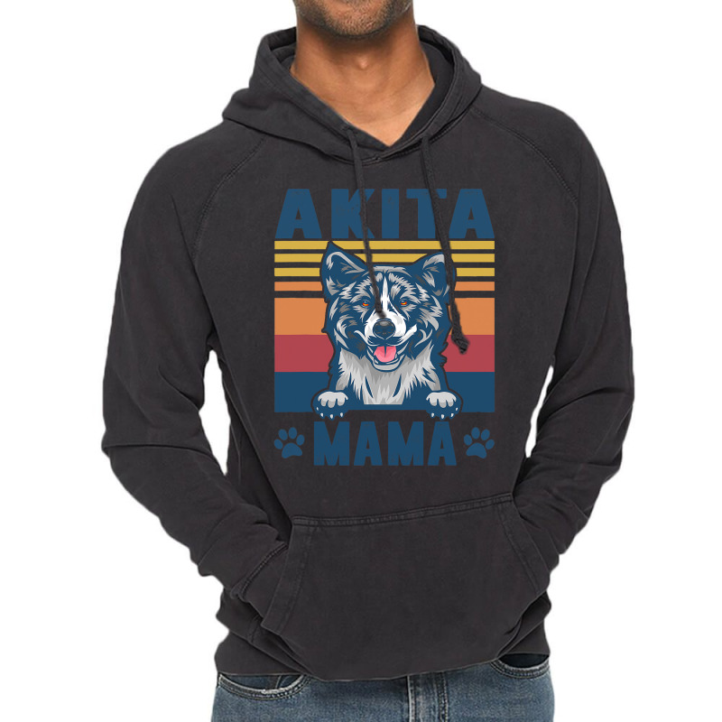 Akita Mama Mother Retro Gifts Dog Mom Vintage Hoodie | Artistshot